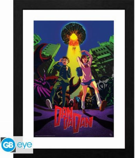 Dandadan Cow Abduction Poster Frame 31x41cm