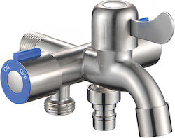 Avizar Multi-function 3/4-inch Electroplated Stainless Steel Tap Control Valves Silver Avizar Multi-function 3/4-inch Electroplated Stainless Steel Tap Control Valves Silver