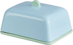 Butters Butterdose Keramik Blau Blaues Keramik Porzellan Länge 13cm X Breite 10cm X Höhe 8cm