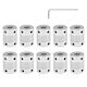 Set 10 Cuplaje Flexibile Nema 17 Aliaj de Aluminiu 5 Mm la 8 Mm 25 Mm Lungime 19 Mm Diametru Motoare Pas cu Pas Reprap Imprimante 3d Mașini Cnc Include Cheie Imbus