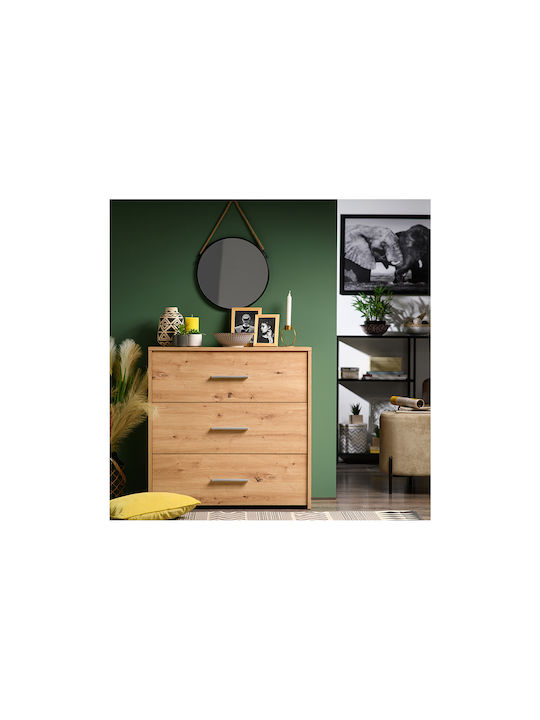Kommode Schlafzimmer Holz Garona mit 3 Schubladen 80,5x33x80,5cm