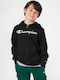 Kids Cardigan Sweatshirt Cotton with Hooded Black