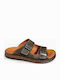 Leather Men's Sandals in Brown Colour