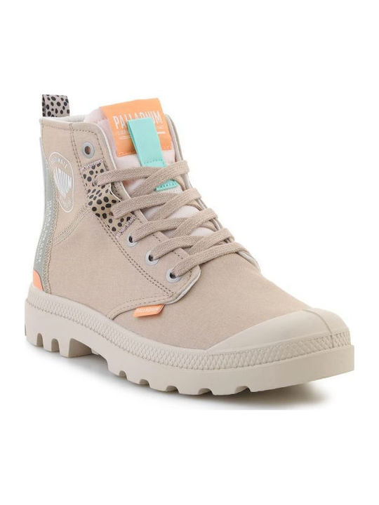 Palladium Pampa Γυναικεία Ορειβατικά Μποτάκια Μπεζ