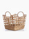 Nef-Nef Homeware Decorative Basket Wicker with Handles Brown 36x26x26.5cm