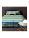 Biokarpet Coverlet Home Gallery Lines Blue Green 604 Double