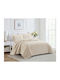 Liolios Home Glenda Tagesdecken Set Einzel Beige 170x240cm 2 Stück