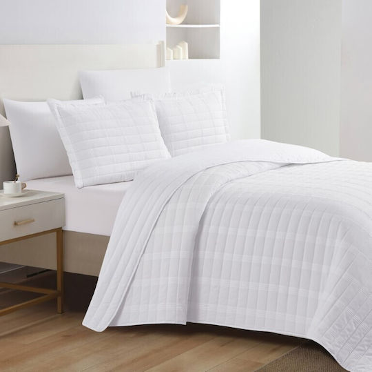 Liolios Home Sabina Tagesdecken Super-King Off White 220x240cm 3 Stück