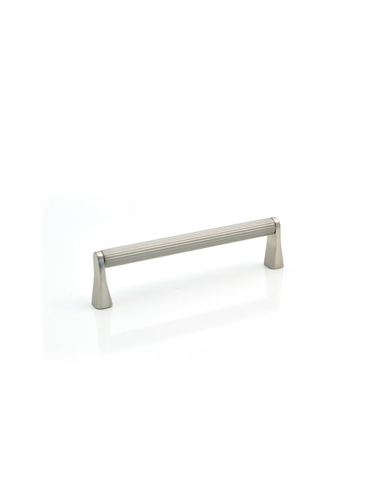 Conset Furniture Handle Made of Metallic and Zamak Nickel Matte with Hole Centers 236mm C1539-224S05S05
