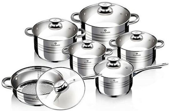 Blaumann Gourmet Line Set De Vase De Gătit Din Oțel Inoxidabil 12 Piese Blaumann Gourmet Line Set De Vase De Gătit Din Oțel Inoxidabil 12 Piese