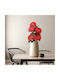 Crizantemă Artificială Roșie 58 Cm Floare Decorativă Realistă Pentru Interior Exterior