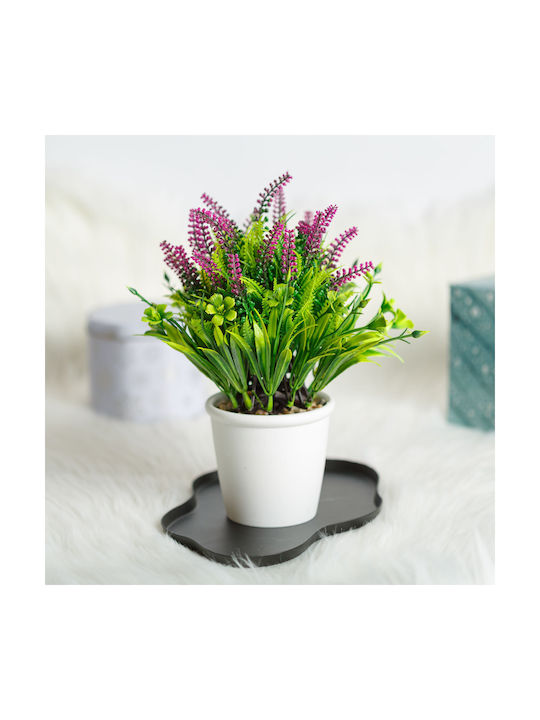 Plantă Decorativă Artificială Lavandă 20 Cm În Ghiveci Design Realist Decor Acasă Birou