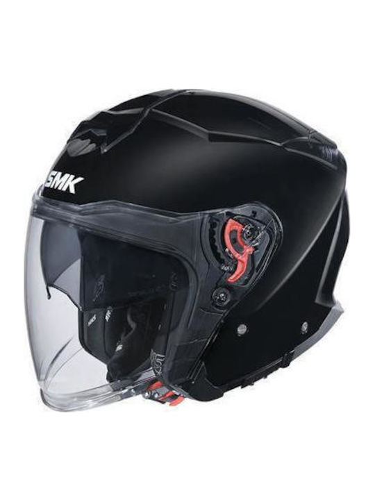 SMK GTJ Solid Black Каска Мотор Джет DOT / ECE ...