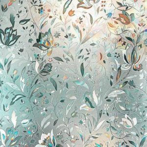 Self-adhesive Window Film Flower Pattern 200x45 Cm
