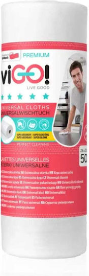 Rulou Prosoape Textile Alb 50 Bucăți Premium Vigo