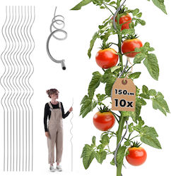 Kadax Spiral Pflanzenspieße Aluminium 150 cm 10 Stück