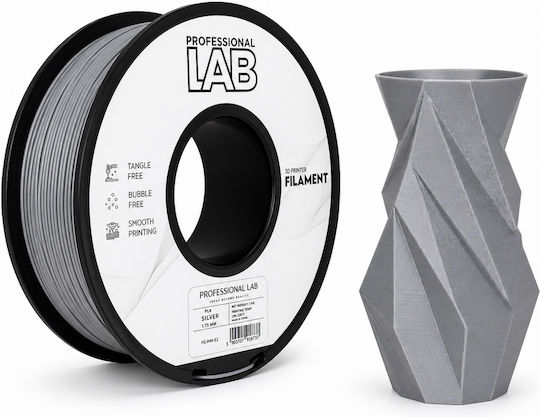 Pla Filament 3d Printer Professional Lab 1 Kg 1.75 Mm Silver Gray