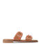 Damen Flache Sandalen Braun