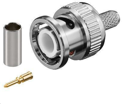 Bnc Crimp Plug Rg58 Cable Gold Pin