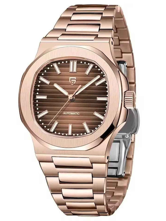 Pagani Design Ceas Barbatesc 40mm Automat cu Brățară Metalică Rose Gold