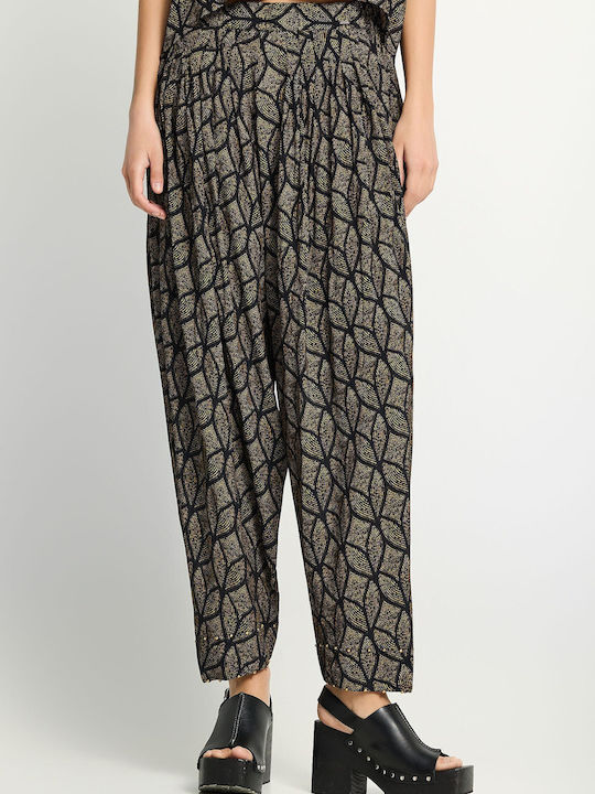 Funky Buddha Pantaloni Largi De Damă Cu Elastic...