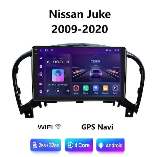 Ηχοσύστημα Αυτοκινήτου για Nissan Juke 2009-2020 (Bluetooth/USB/WiFi/GPS/Apple-Carplay/Android-Auto) με Οθόνη Αφής 9"