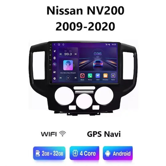 Car Audio System for Nissan NV200 2009-2020 Bluetooth USB WiFi GPS Apple CarPlay Android Auto with 9" Touch Screen