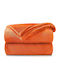 Κουβέρτα Γούνινη Μονή 150x210εκ. Orange