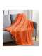 Κουβέρτα Γούνινη Μονή 150x210εκ. Orange