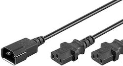 Microconnect IEC C14 / IEC C13 - IEC C14 / IEC C13 Cable 0.6m Black PE061306 Microconnect IEC C14 / IEC C13 - IEC C14 / IEC C13 Cable 0.6m Black PE061306