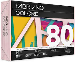 Fabriano Χαρτί A4 80gr/m² 500 φύλλα Ροζ 75321297