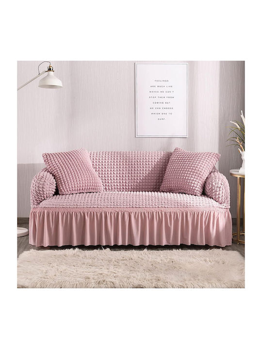 Rebeka Home Husă Elastică Canapea Cu Două Locuri Rose Ash