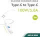 SiiPro USB 2.0 Cable USB-C Male - USB-C 100W White 1m