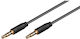 Microconnect 3,5mm Klinkenkabel 3,5mm Stecker - 3,5mm Stecker Schwarz 1,5m mit Vergoldeten Anschlüssen IPOD017