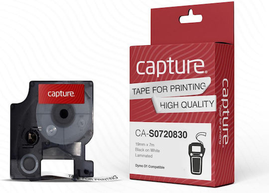 Dymo Label Maker Tape 7m x 19mm In Black Colour Compatible With Dymo D1