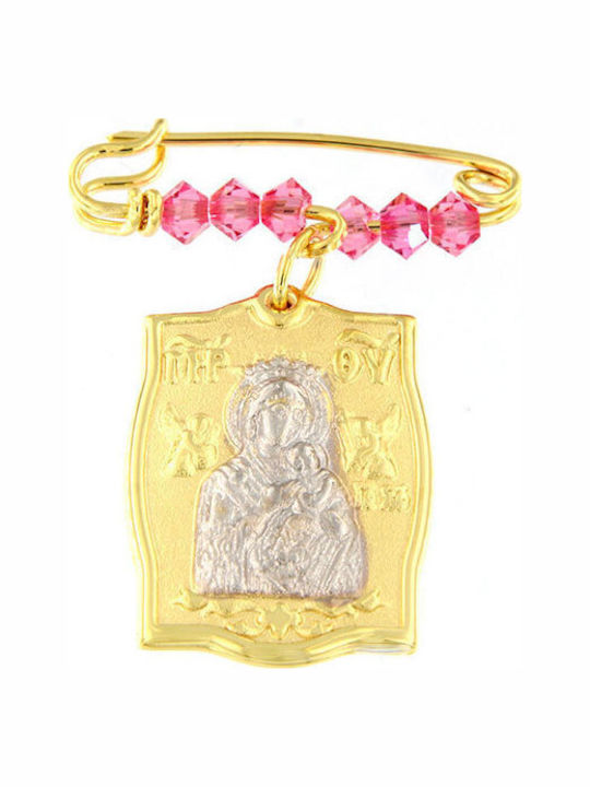 Ios Safety Pin Charm From Gilded Silver For Girl