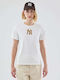Mlb Women's T-shirt Animal Print White