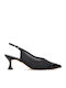 Leather Heels with Medium Heel Black