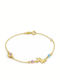 Daskalakis Kids Bracelet Chain from Gilded Silver with Evil Eye