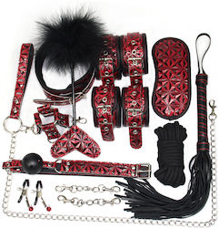 La Lolita Amsterdam BDSM Kit σε Κόκκινο Χρώμα 10τμχ