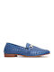 Δερμάτινα Γυναικεία Loafers σε Μπλε Χρώμα