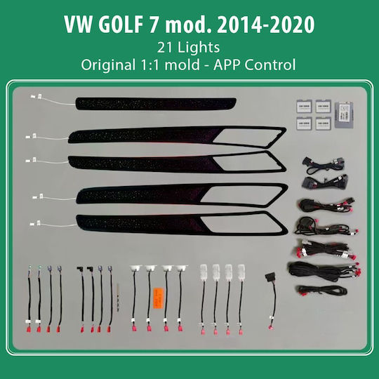 Diq Ambient Vw Dz06h Mod 2013-2021 Digital Iq Ambient Light Vw Golf 7 Mod 2013-2021 21 Lights