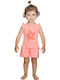 Dreams by Joyce Kids Cotton Pajamas Peach Starfish