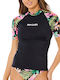 Rip Curl UPF 50+ Women Short Sleeve Sun Protection Shirt Black