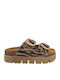 Sommer Damenplattformen im Stil Pantoffeln Beige