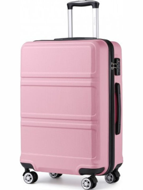Miss Lulu Hard Travel Suitcases Pink with 4 Wheels
