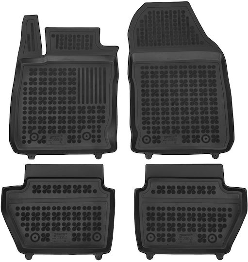 Ford EcoSport 2018-2022 Black Rubber Car Mats Raised Sides Rezaw Plast 4 Pieces
