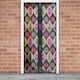 Door Mosquito Net with Velcro with Magnetic Clasp Made of Red Polyester 210x100cm