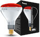 Heating Lamp E27 250w R125 Red Lighting Technik