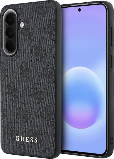 Guess Pu 4g Metall Klassisches Logo Umschlag Rückseite Samsung Galaxy A57 Graue Handyhüllen